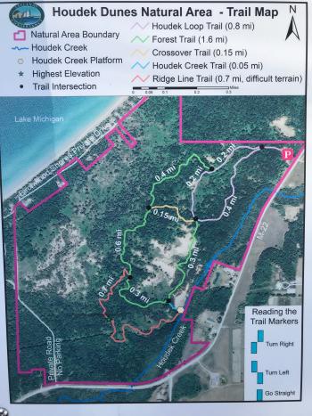 Houdek Dunes Natural Area Trail Map