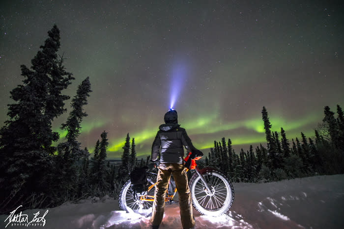 Aurora-gazing by fat bike - Nathan Belz Photography - Fairbanks Alaska
