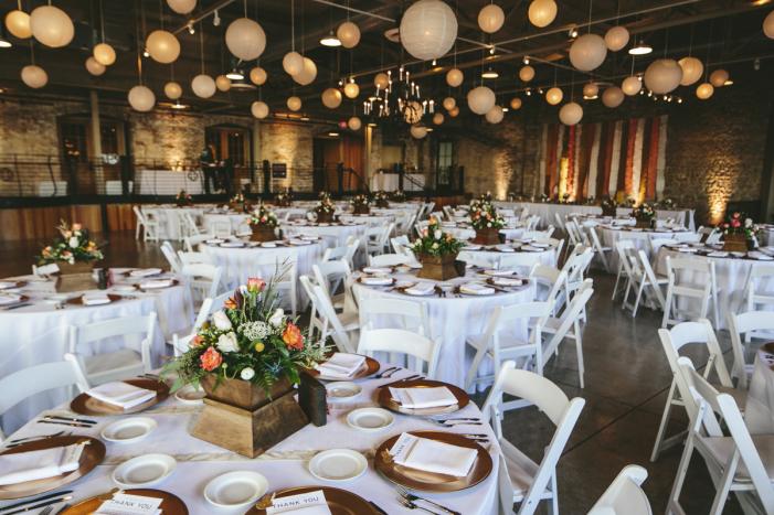 Prairie Street Brewhouse wedding tables