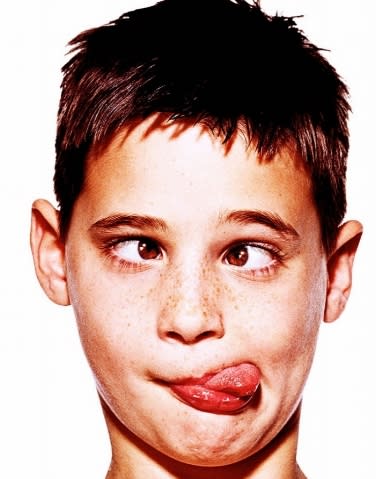 boy making a funny face