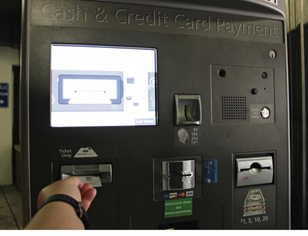 Parking Garage Machine at the Exit