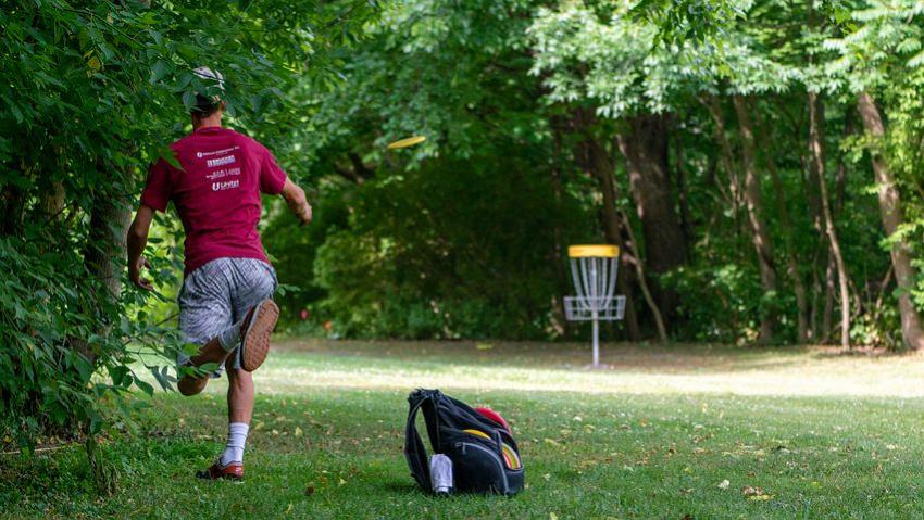 Disc Golf Action Shot