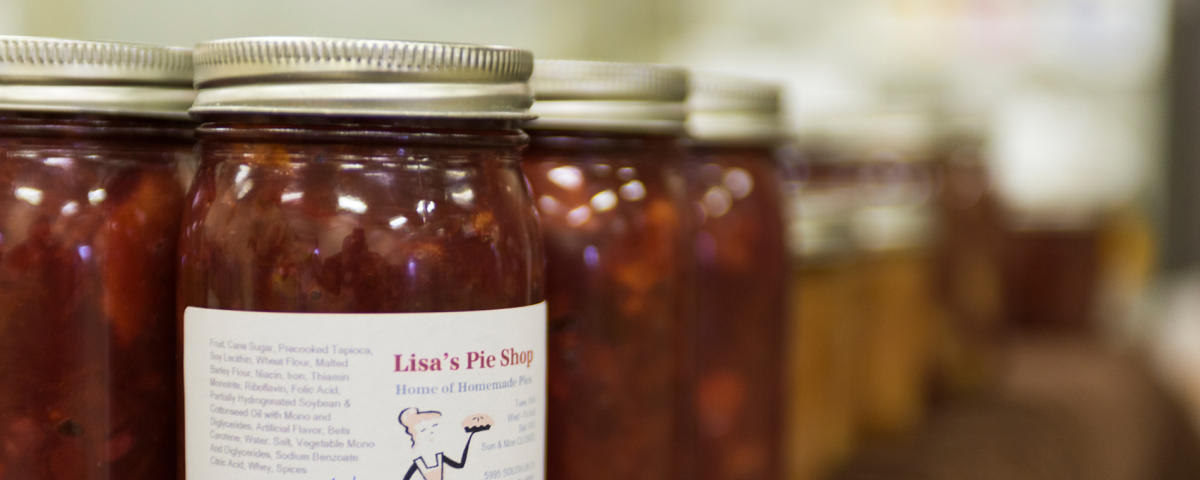 Pies-in-a-jar from Lisa's Pie Shop in Atlanta, IN