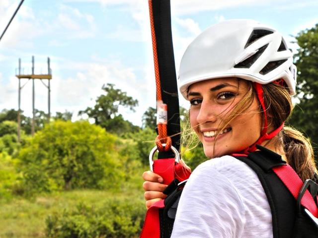 Zip line girl