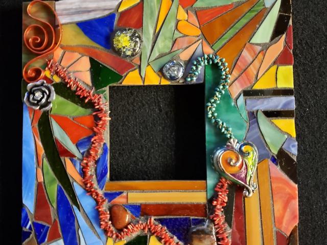 Mosaic Fun Frame in Stained Glass