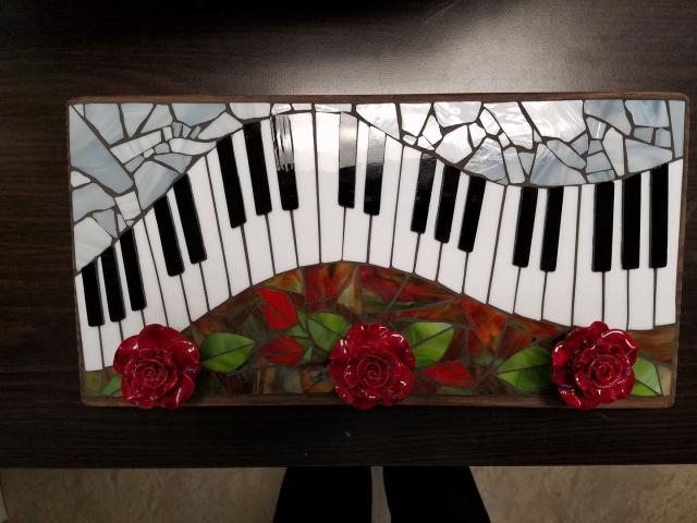Piano mosaic by Marlene