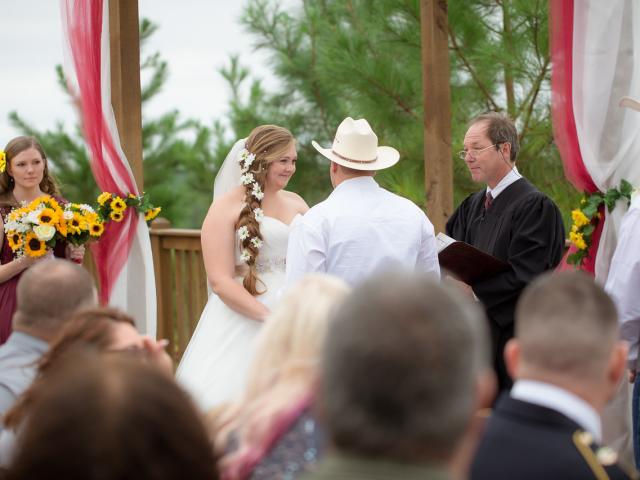 Outdoor ceremony location