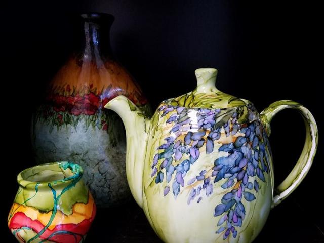 Alcohol Ink on ceramics