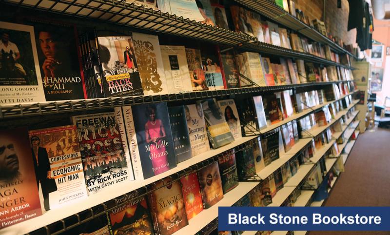 Black Stone Bookstore shelves