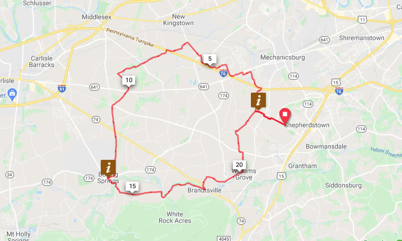 Mechanicsburg to Boiling Springs Loop