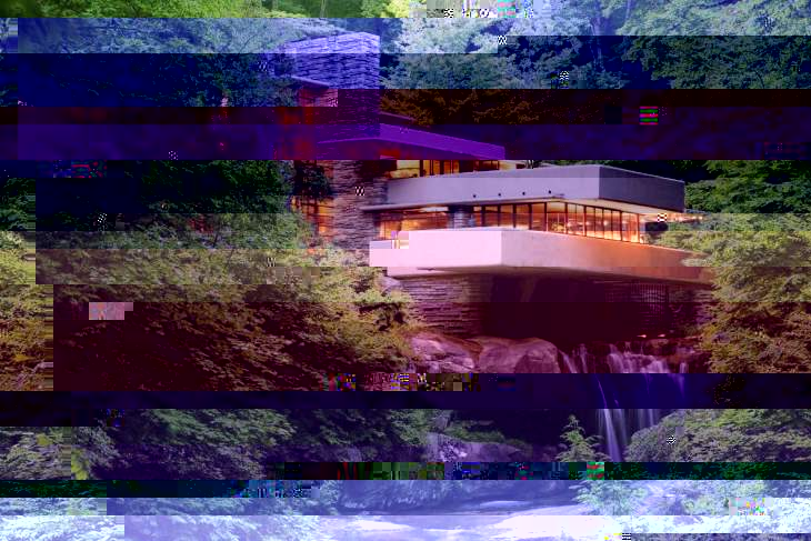 Fallingwater Glitch Art