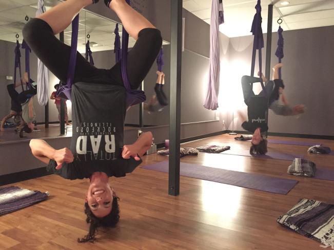 aerial yoga upside down