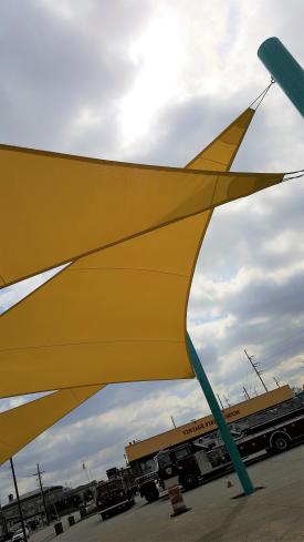 Jeffersonville Arts district yellow sails