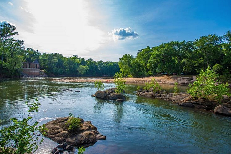 A view of the river at Amerson River Park in Macon, GA