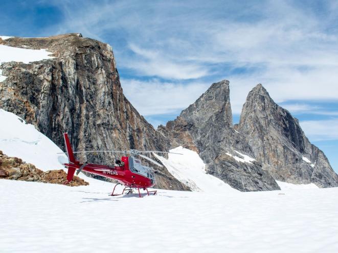 Helicopter on Snow
