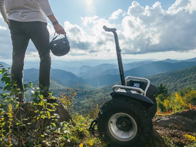 Segway on a mountain top
