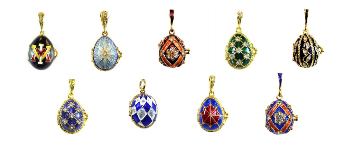 VMFA Faberge egg pendants