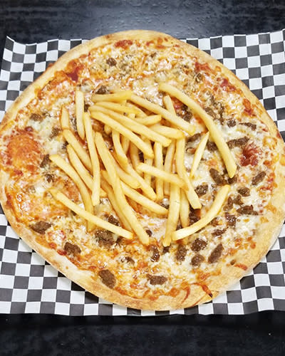 Cheeseburger Fry Pizza Special of the Month