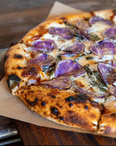 pizza with purple potatoes