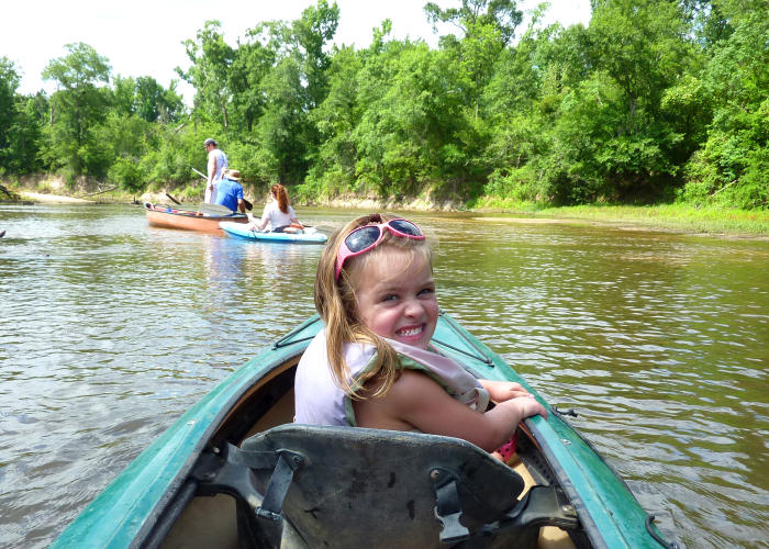 Girl On A Kayak In The Big Thicket National Preserve In Beaumont, TX