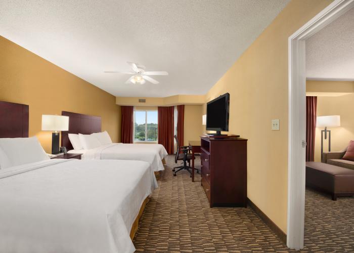 2 Queen Beds Homewood Suites Tampa Brandon Hotel