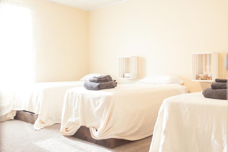 Curvue Hideaway & Trees Retreat Center massage beds in Eau Claire, Wisconsin