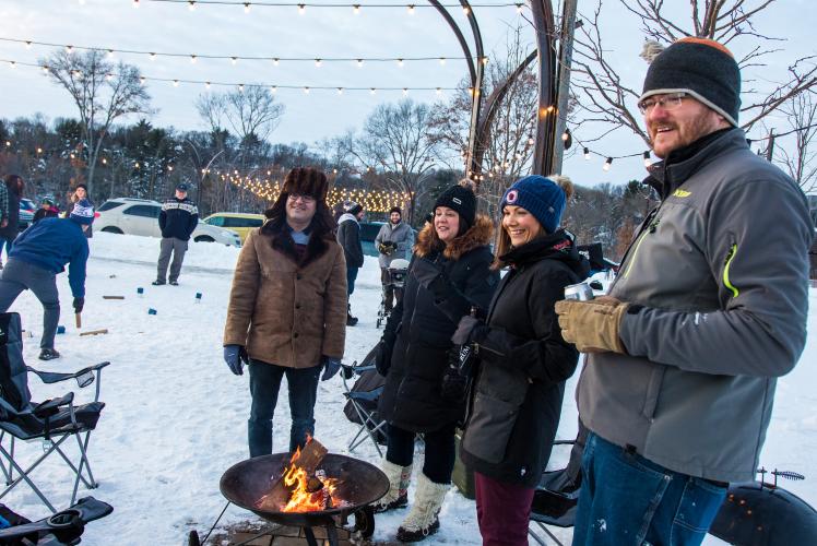 Winter Kubb Event in River Prairie Park