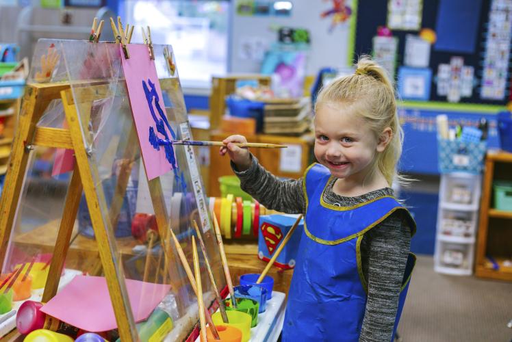 Regis Catholic School Eau Claire, Wisconsin Child painting