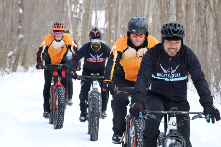 Fat biking at Brown County Reforestation Camp