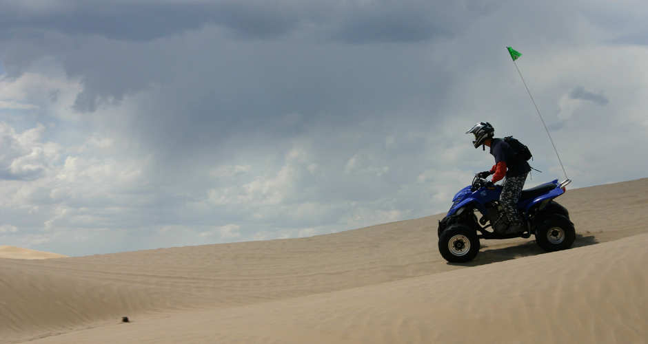ATV Rider at Little Sahara