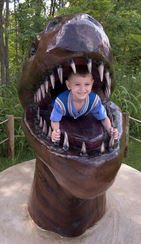 Boy in Dinosaur