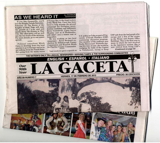 La Gaceta Publishing Inc