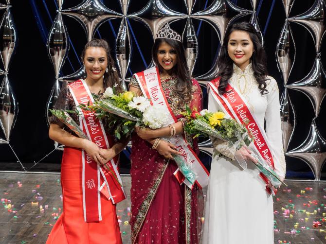 contestants compete in Miss Wichita Asian Festival Pageant in Wichita KS