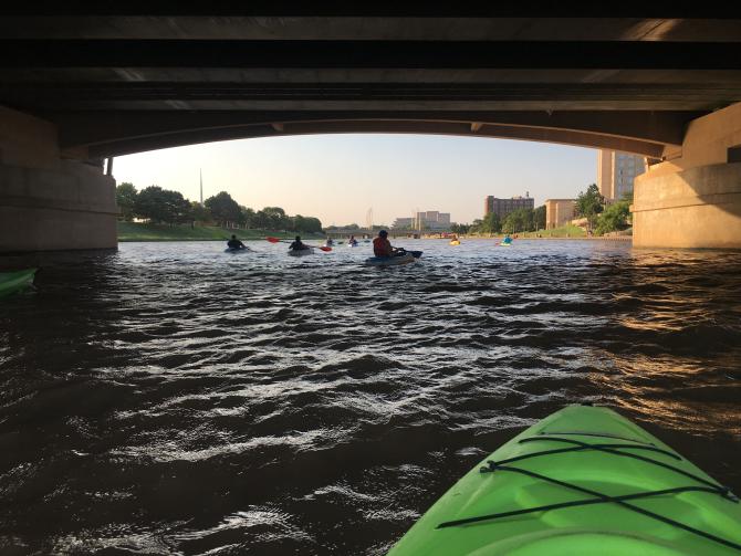 Uniquely Wichita Kayak tours on the Arkansas River