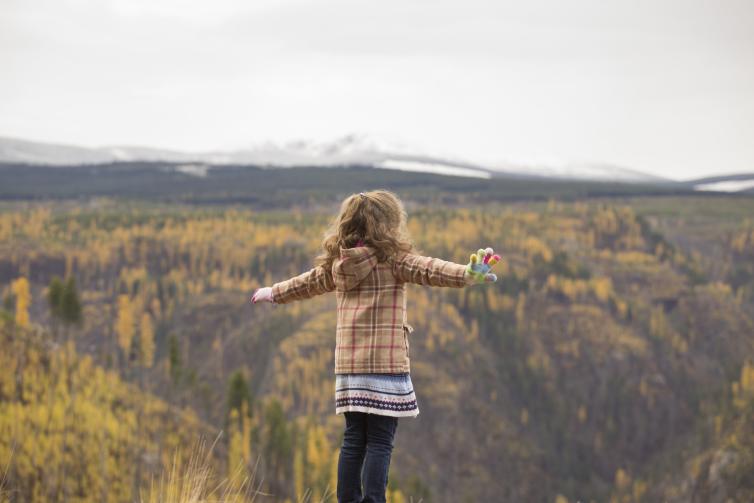 Hannah at Myra Canyon