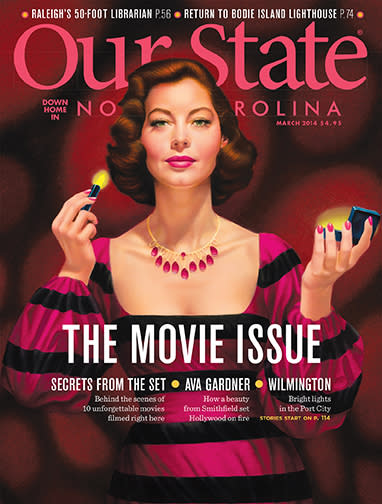 Ava Gardner appeared on the cover of Our State Magazine.