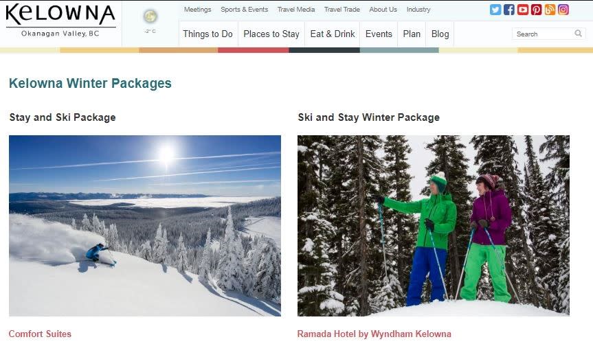 Photo of winter website