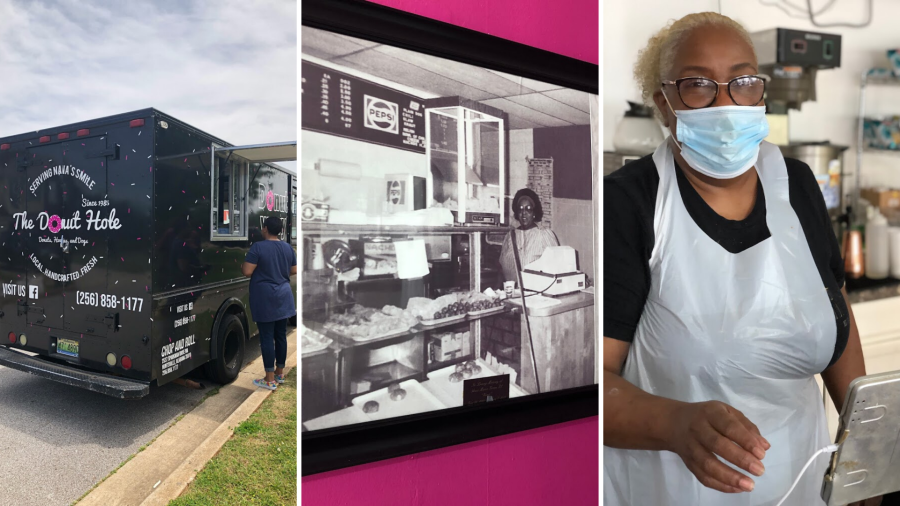 A trio of images tell the story of Huntsville's beloved Donut Hole shop & food truck