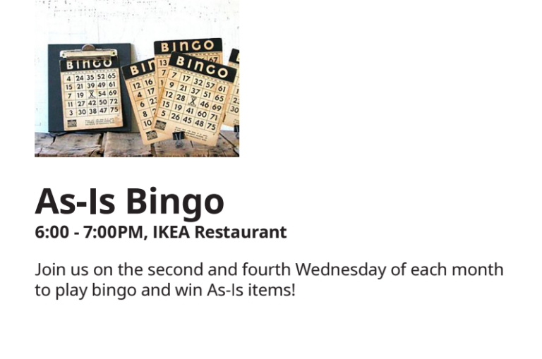 Cancelled As Is Bingo Ikea Elizabeth Nj 07201