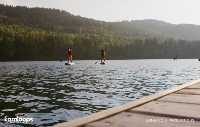 Stand Up Paddleboarding at Heffley Lake