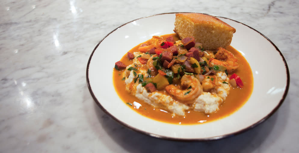 Top Brunch In Overland Park Shrimp and Grits at Brass Onion