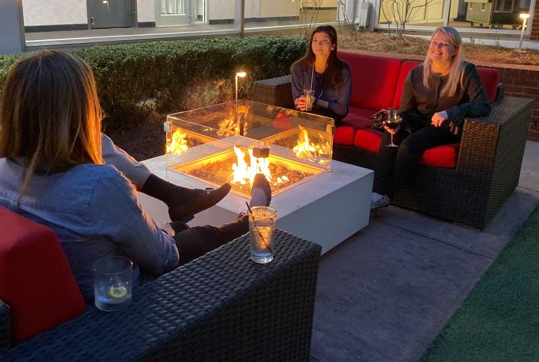 Courtyard fire pits
