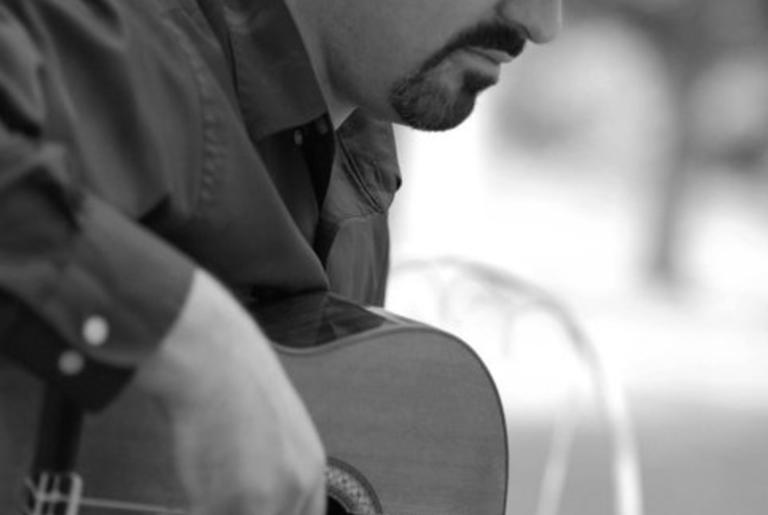 Performing at an outdoor wedding