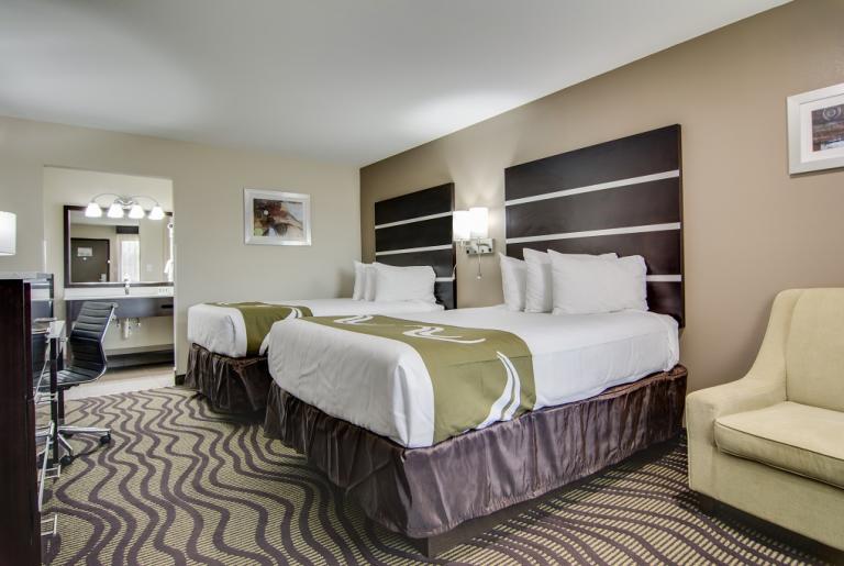 TWO DOUBLE BEDS