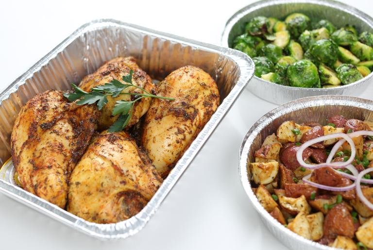 Take-home meals from the Bulldog Bistro