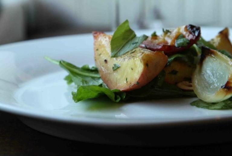 home.made: peach salad (photo credit, Lyric Lewin)