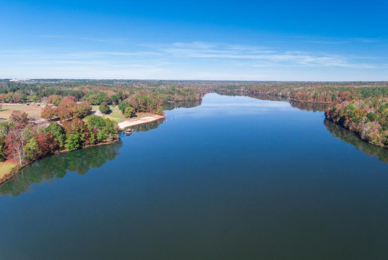 Sandy Creek Park Athens GA aerial lake
