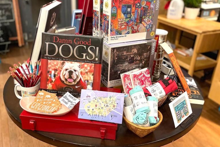Avid Bookshop table dogs display
