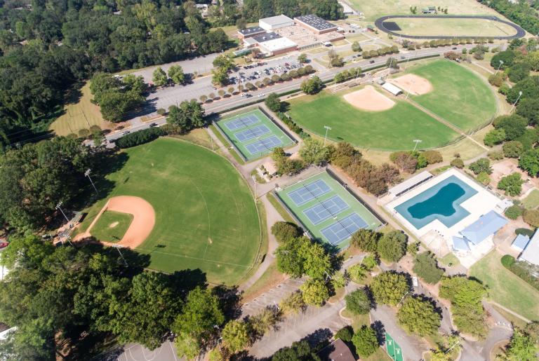 Bishop Park Athens GA aerial