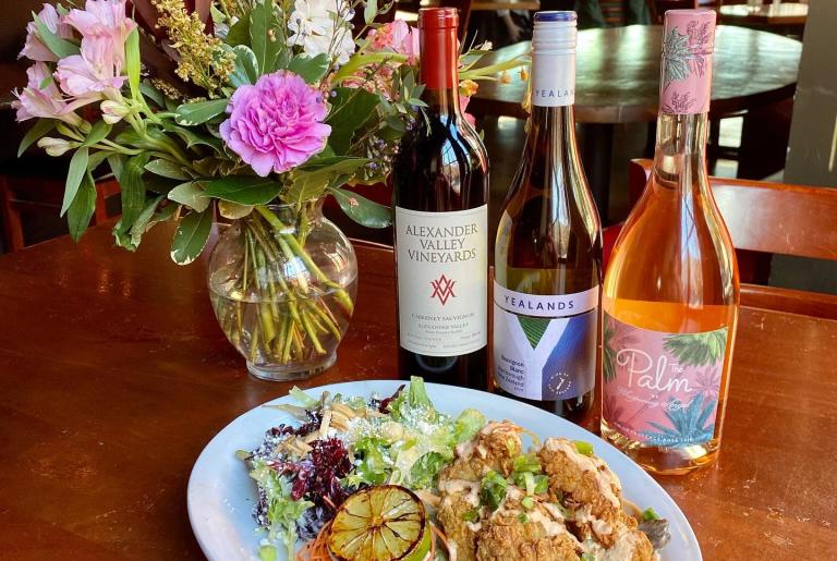 Five Athens grouper and wine